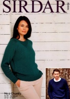 Knitting Pattern - Sirdar 10012 - No.1 Chunky - Sweater